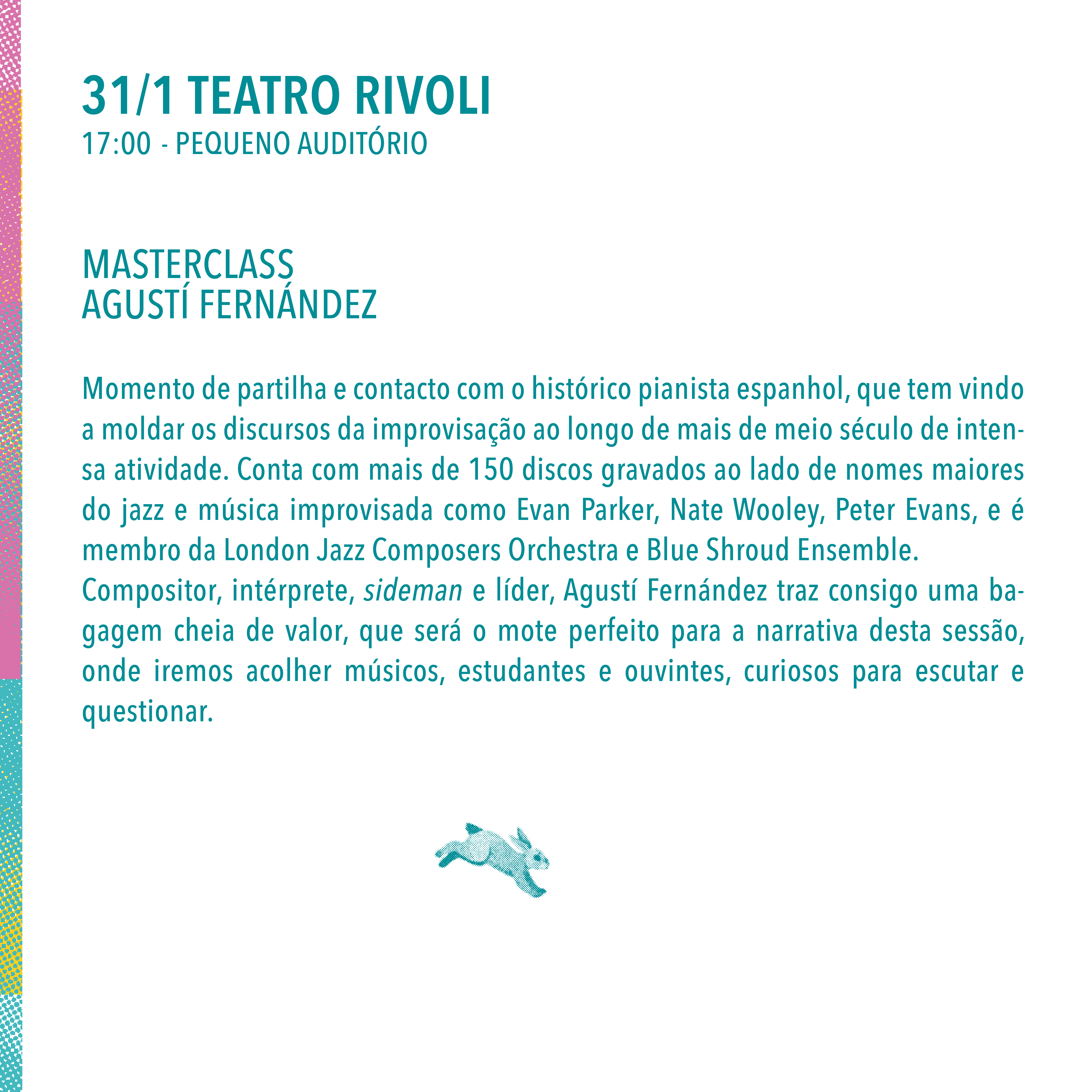 imagem 14º Festival Porta-Jazz Masterclass Agustí Fernandez